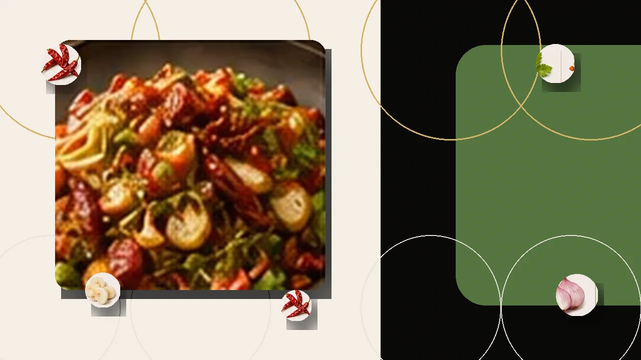 Restaurant menu applications for Thai crispy chili garnish